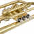正品のジャズラットスペルの音楽器JZCR-900専门の黄色の铜管体はB调の漆の金コルネットです。