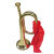 大股号の突撃号68铜西洋吹奏楽器部队起床号の消灯丸の大股号+赤いスカッフ+手袋